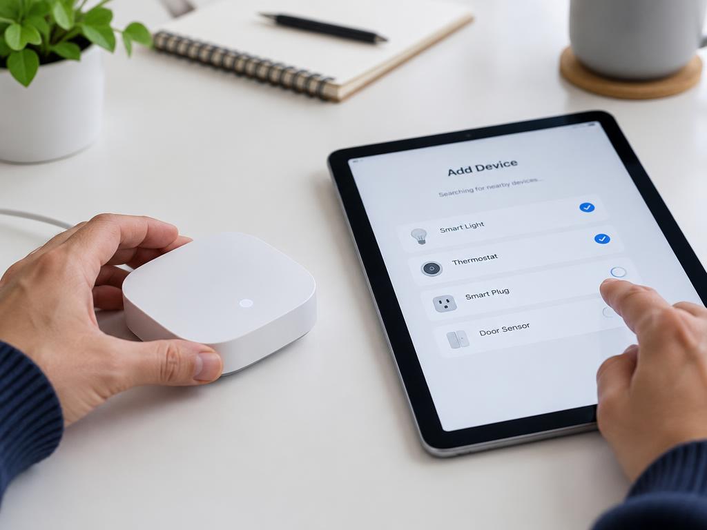 Anonymous installer checking smart-home network equipment